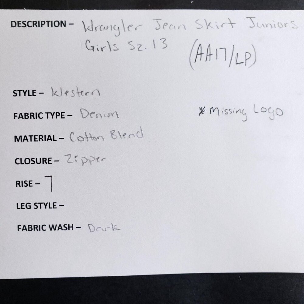 Wrangler Jean Skirt Juniors Girls Size 13 - Picture 7 of 8